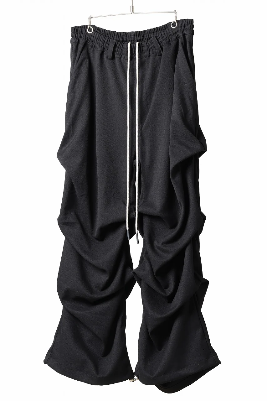 A.F ARTEFACT EXTREME WIDE BAGGY PANTS / SERGE TWILL (BLACK) - Image 15