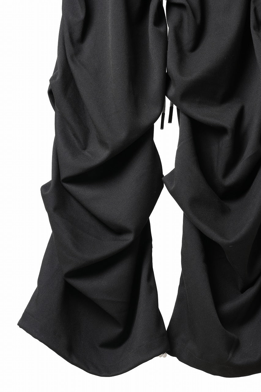 A.F ARTEFACT EXTREME WIDE BAGGY PANTS / SERGE TWILL (BLACK) - Image 25