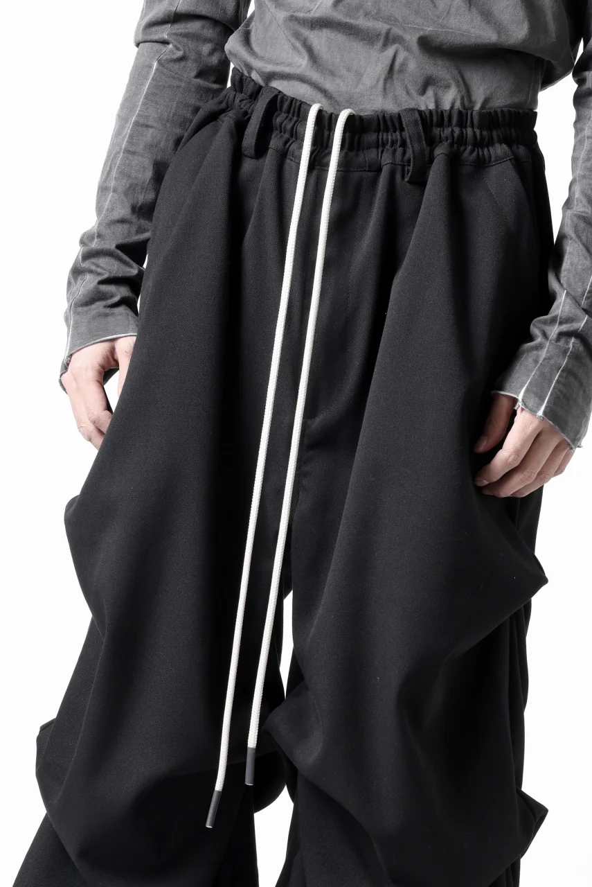 A.F ARTEFACT EXTREME WIDE BAGGY PANTS / SERGE TWILL (BLACK) - Image 29