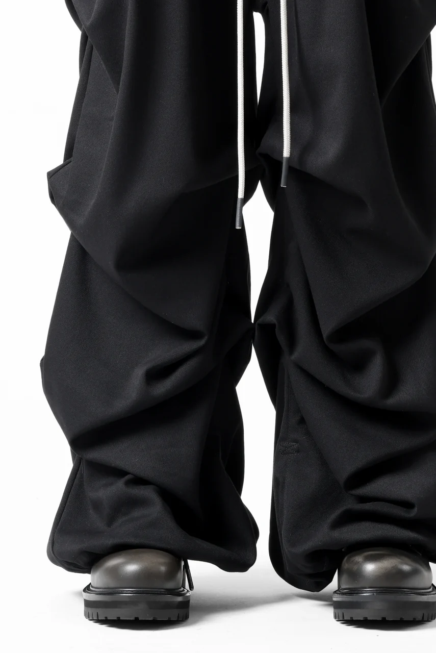 A.F ARTEFACT EXTREME WIDE BAGGY PANTS / SERGE TWILL (BLACK) - Image 32
