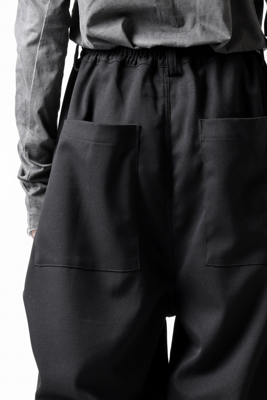 A.F ARTEFACT EXTREME WIDE BAGGY PANTS / SERGE TWILL (BLACK) - Image 36