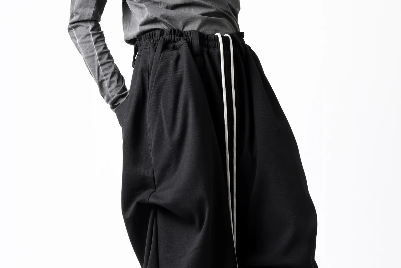 A.F ARTEFACT EXTREME WIDE BAGGY PANTS / SERGE TWILL (BLACK) - Image 37