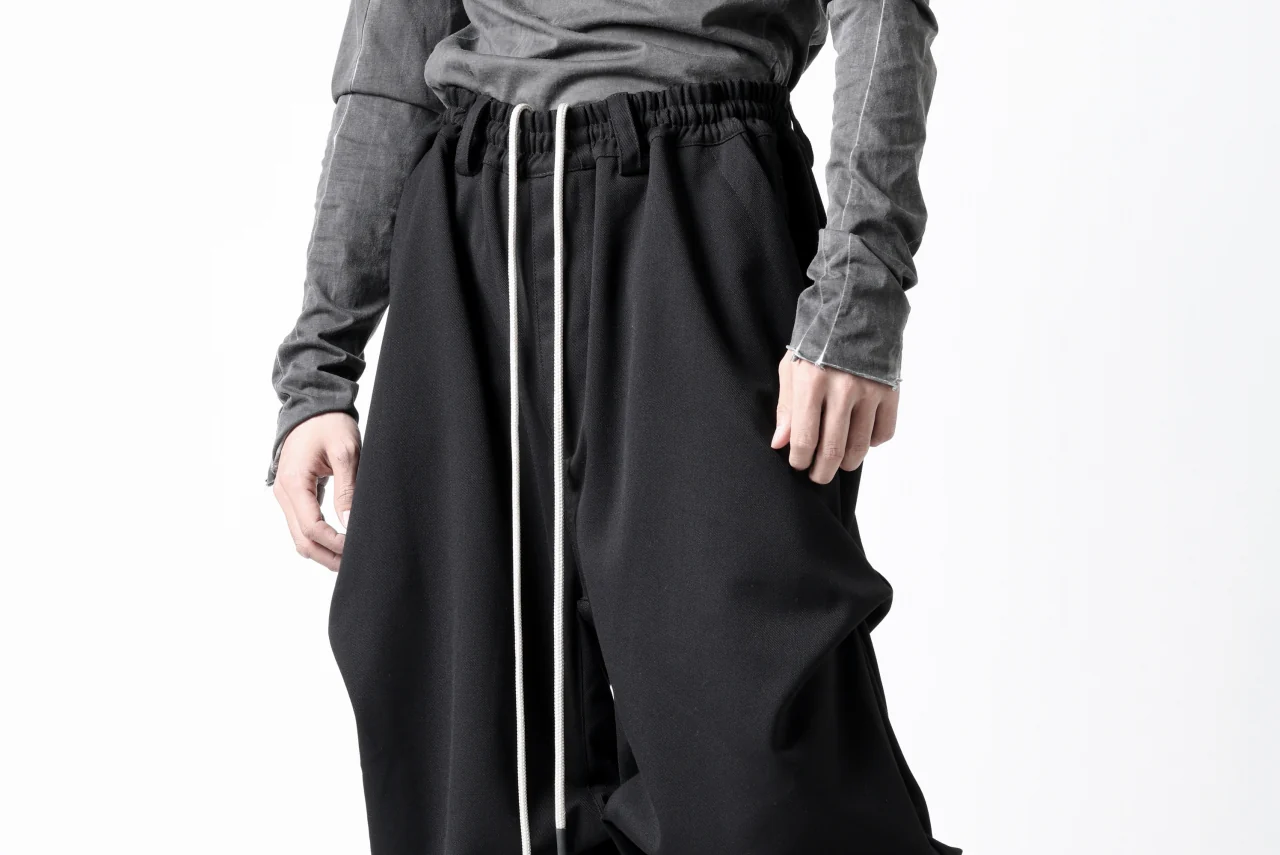 A.F ARTEFACT EXTREME WIDE BAGGY PANTS / SERGE TWILL (BLACK) - Image 38