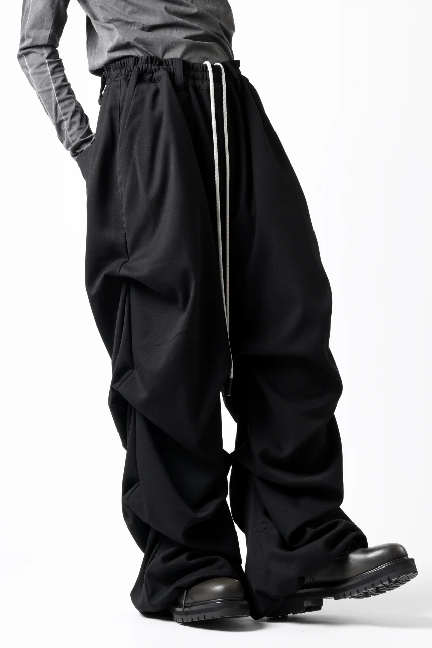 A.F ARTEFACT EXTREME WIDE BAGGY PANTS / SERGE TWILL (BLACK) - Image 7