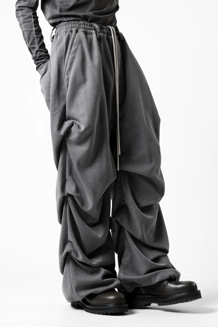 A.F ARTEFACT EXTREME WIDE BAGGY PANTS / SERGE TWILL (L.GREY) - Image 13