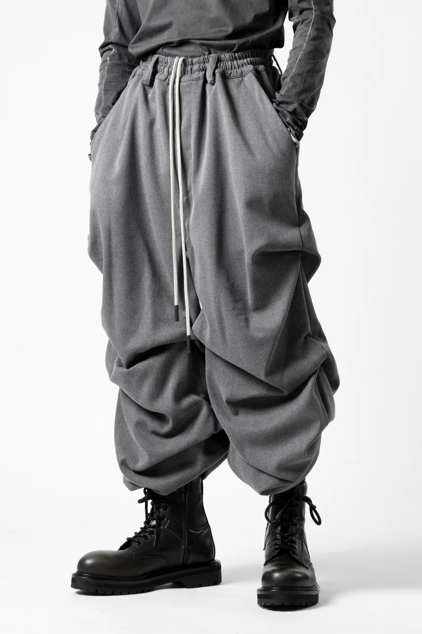 A.F ARTEFACT EXTREME WIDE BAGGY PANTS / SERGE TWILL (L.GREY) - Image 15