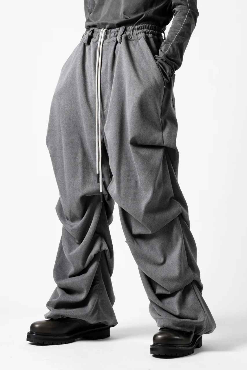 A.F ARTEFACT EXTREME WIDE BAGGY PANTS / SERGE TWILL (L.GREY) - Image 3