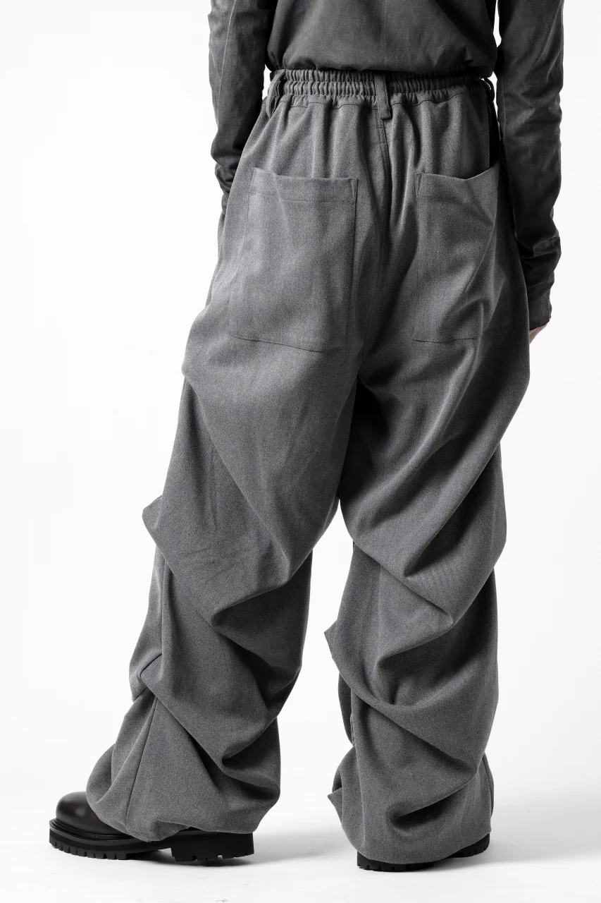 A.F ARTEFACT EXTREME WIDE BAGGY PANTS / SERGE TWILL (L.GREY) - Image 4