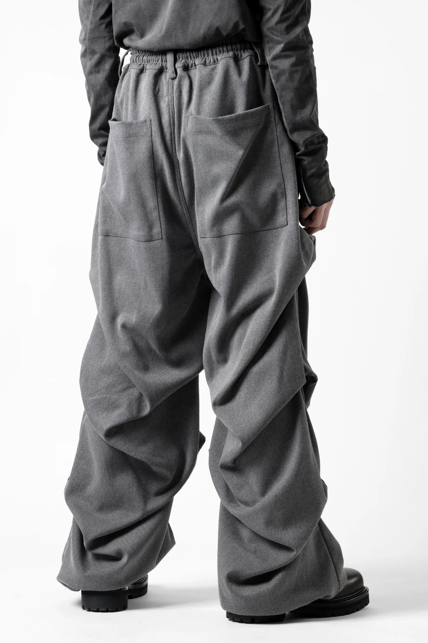 A.F ARTEFACT EXTREME WIDE BAGGY PANTS / SERGE TWILL (L.GREY) - Image 7