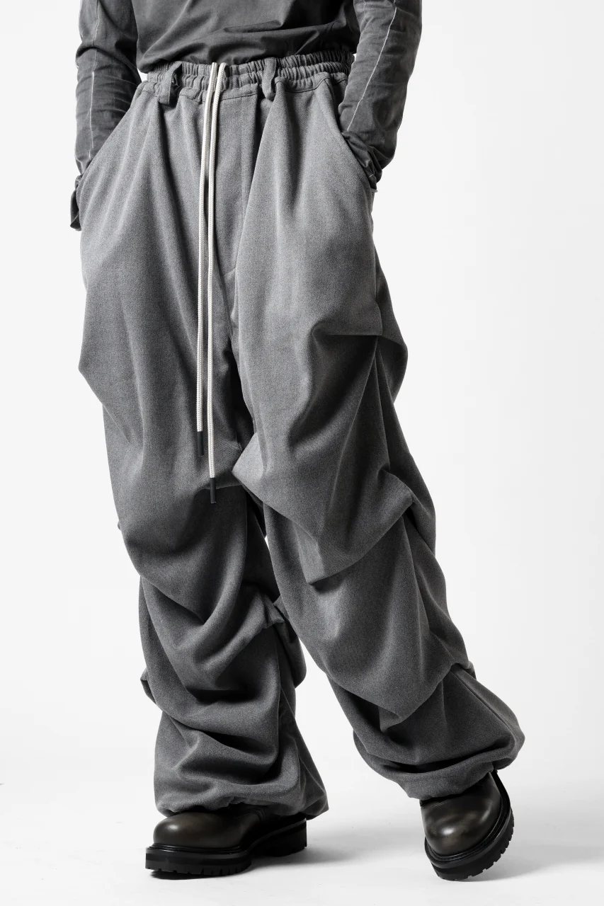 A.F ARTEFACT EXTREME WIDE BAGGY PANTS / SERGE TWILL (L.GREY) - Image 9
