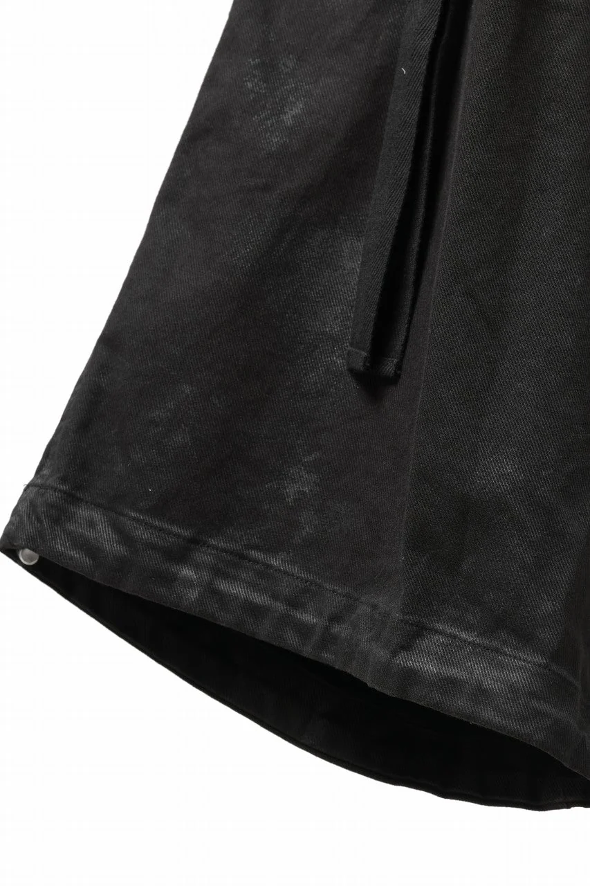 A.F ARTEFACT EXTREME WIDE CARGO PANTS / COATING TWILL (BLACK) - Image 13