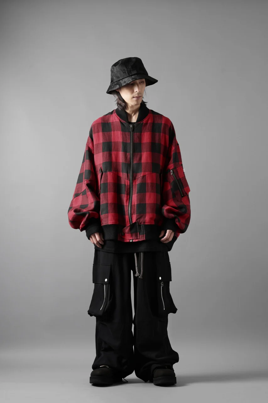 A.F ARTEFACT EXTREME WIDE CARGO PANTS / COTTON-TERRY (BLACK) - Image 13