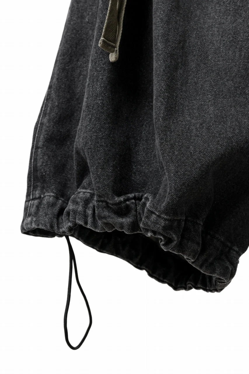 A.F ARTEFACT EXTREME WIDE CARGO PANTS / FADED AGING DENIM (VINTAGE BLACK) - Image 10