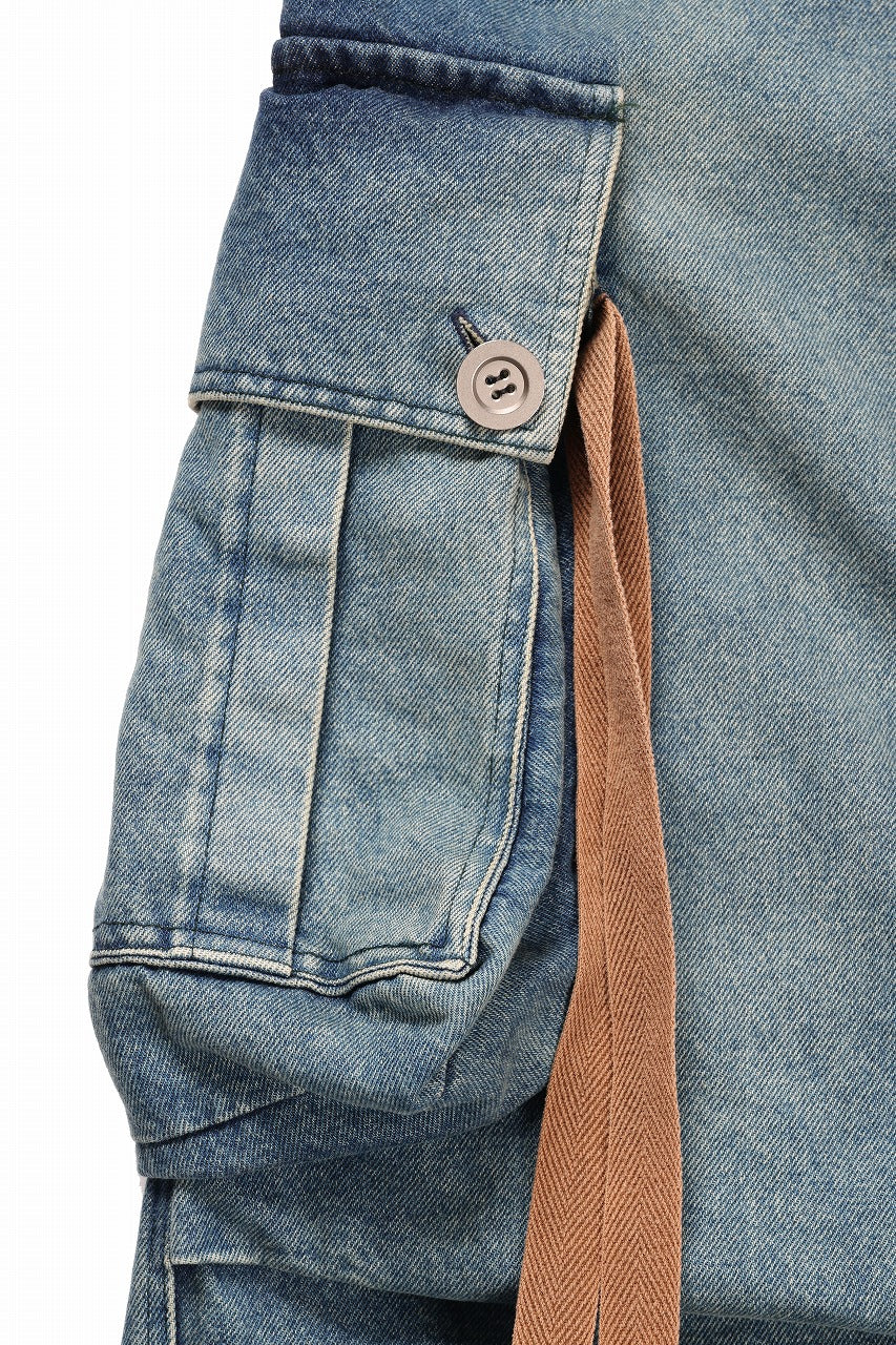 A.F ARTEFACT EXTREME WIDE CARGO PANTS / FADED DENIM (VINTAGE BLUE) - Image 12