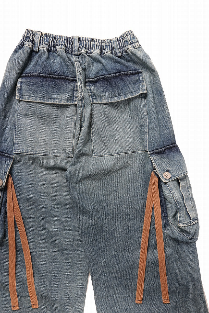 A.F ARTEFACT EXTREME WIDE CARGO PANTS / FADED DENIM (VINTAGE BLUE) - Image 13