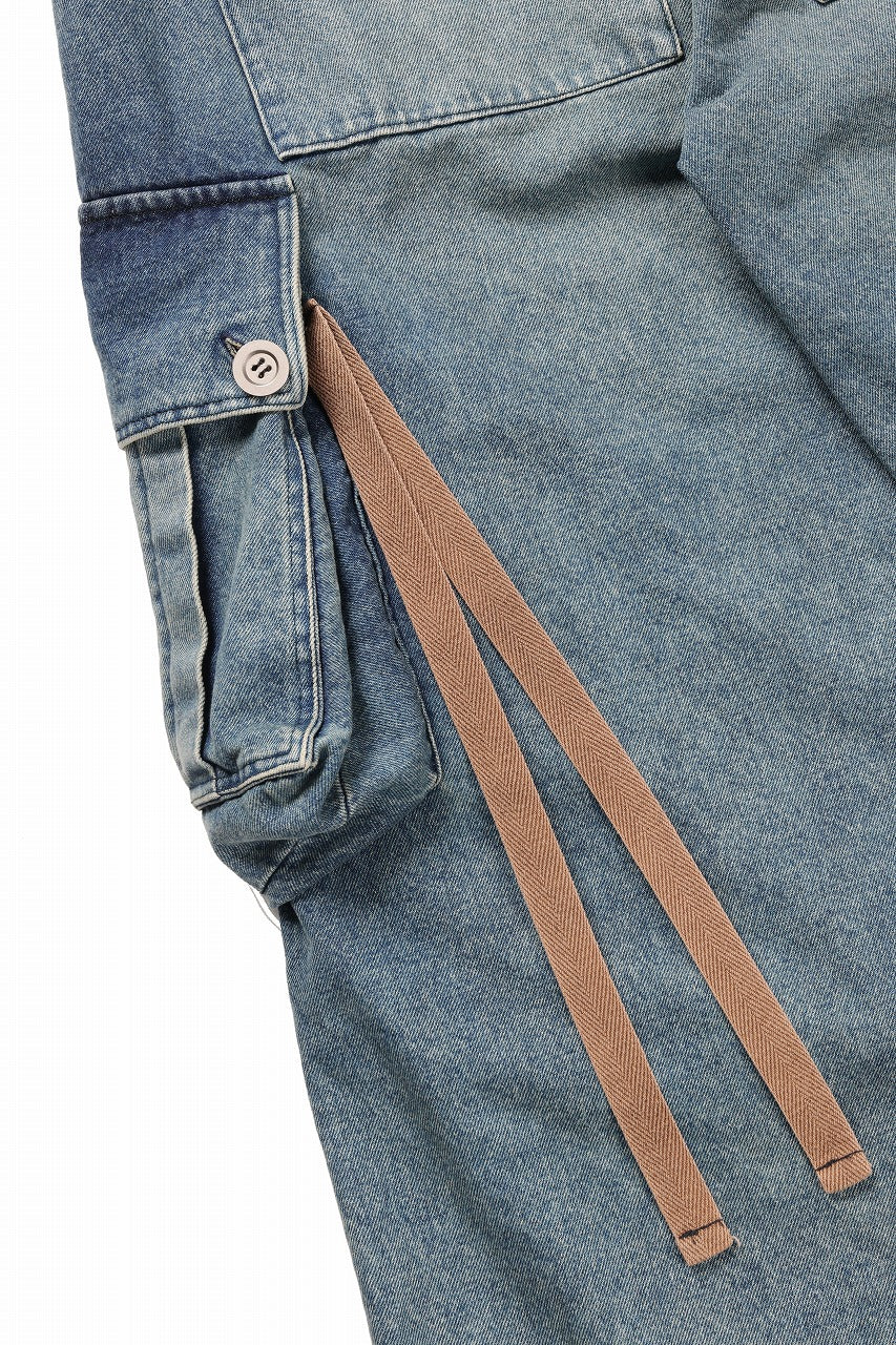 A.F ARTEFACT EXTREME WIDE CARGO PANTS / FADED DENIM (VINTAGE BLUE) - Image 14