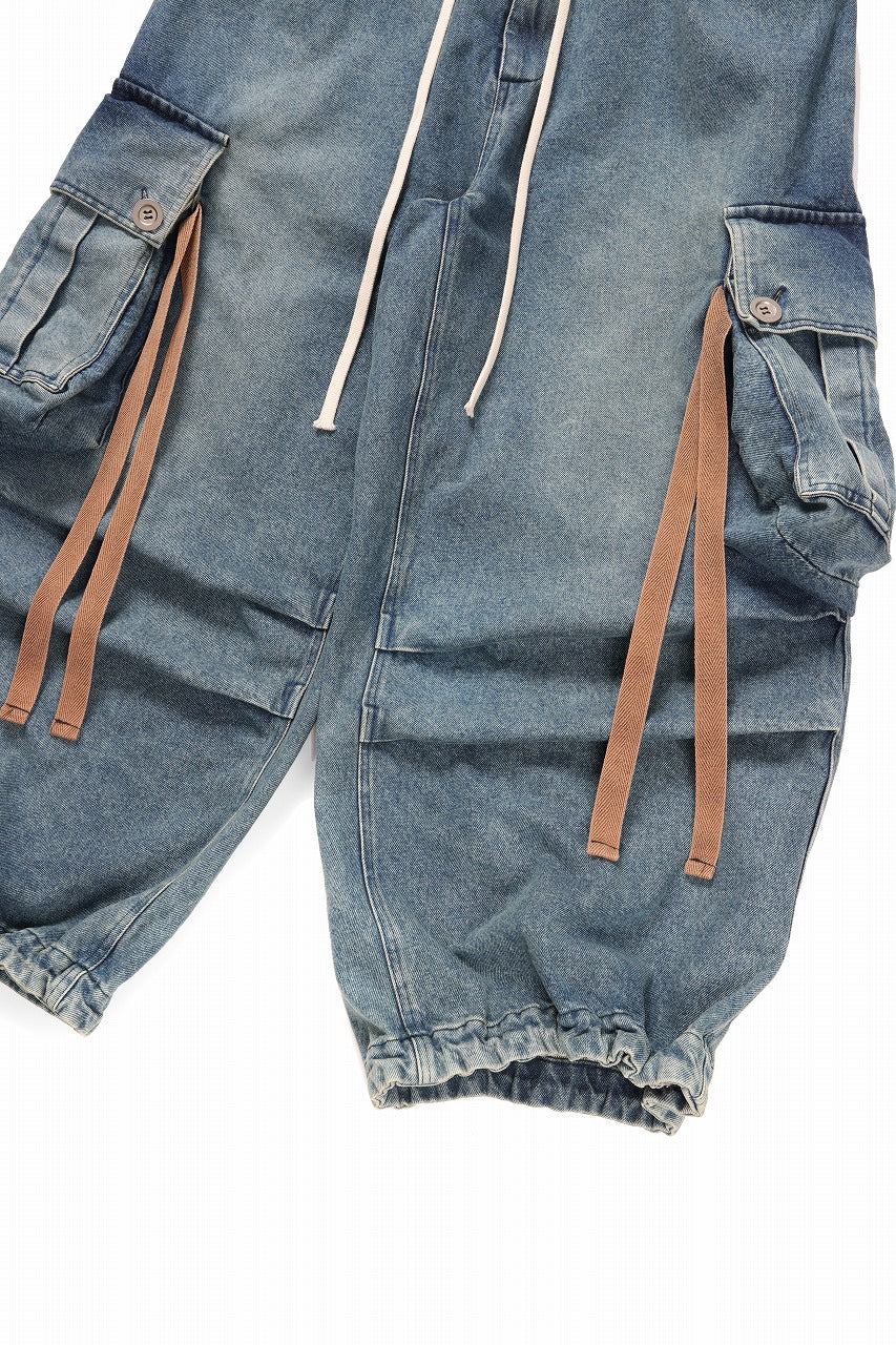 A.F ARTEFACT EXTREME WIDE CARGO PANTS / FADED DENIM (VINTAGE BLUE) - Image 17