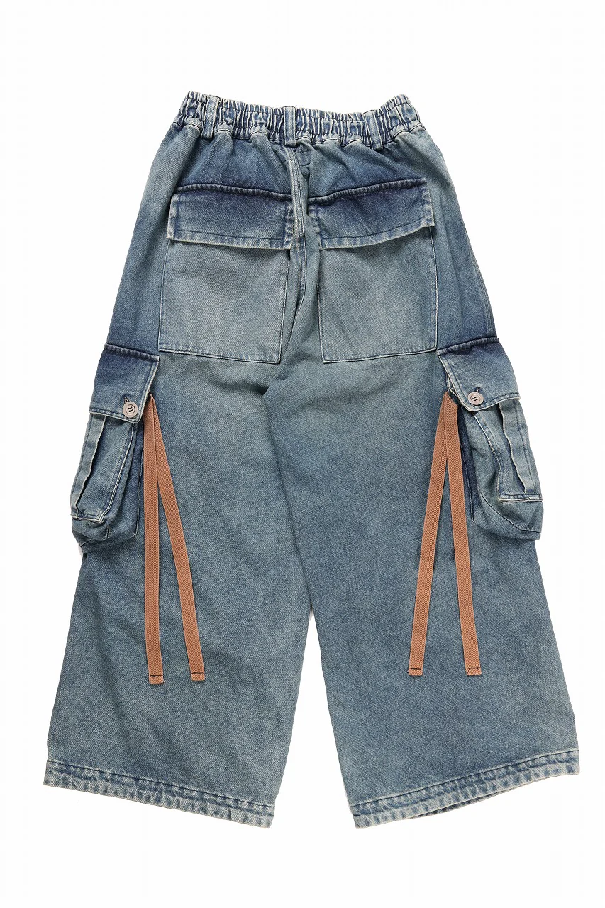 A.F ARTEFACT EXTREME WIDE CARGO PANTS / FADED DENIM (VINTAGE BLUE) - Image 4