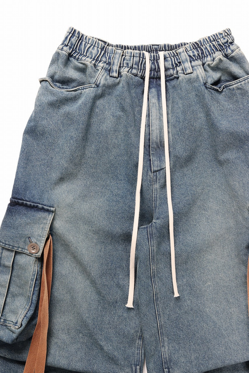 A.F ARTEFACT EXTREME WIDE CARGO PANTS / FADED DENIM (VINTAGE BLUE) - Image 5