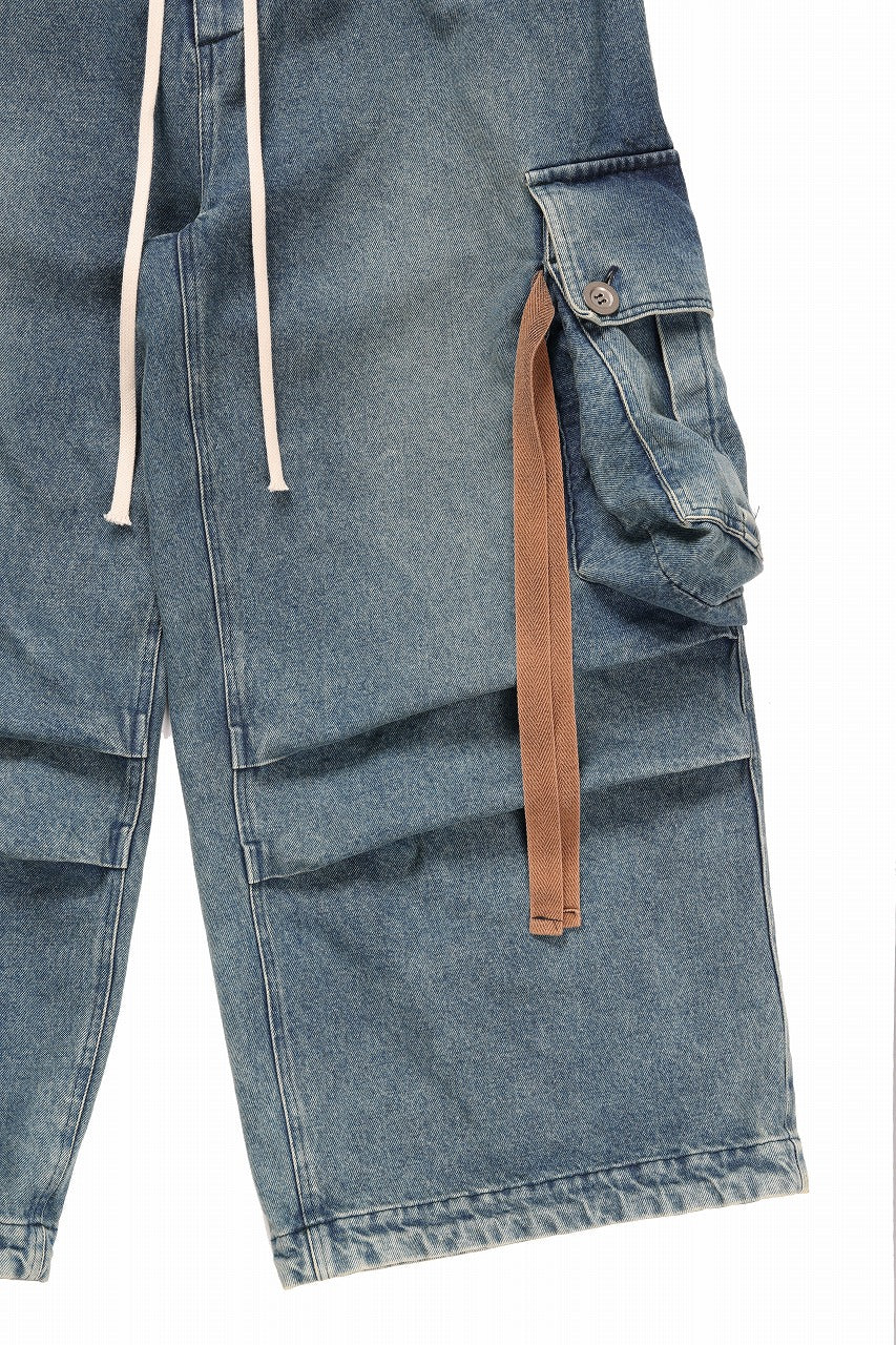 A.F ARTEFACT EXTREME WIDE CARGO PANTS / FADED DENIM (VINTAGE BLUE) - Image 6