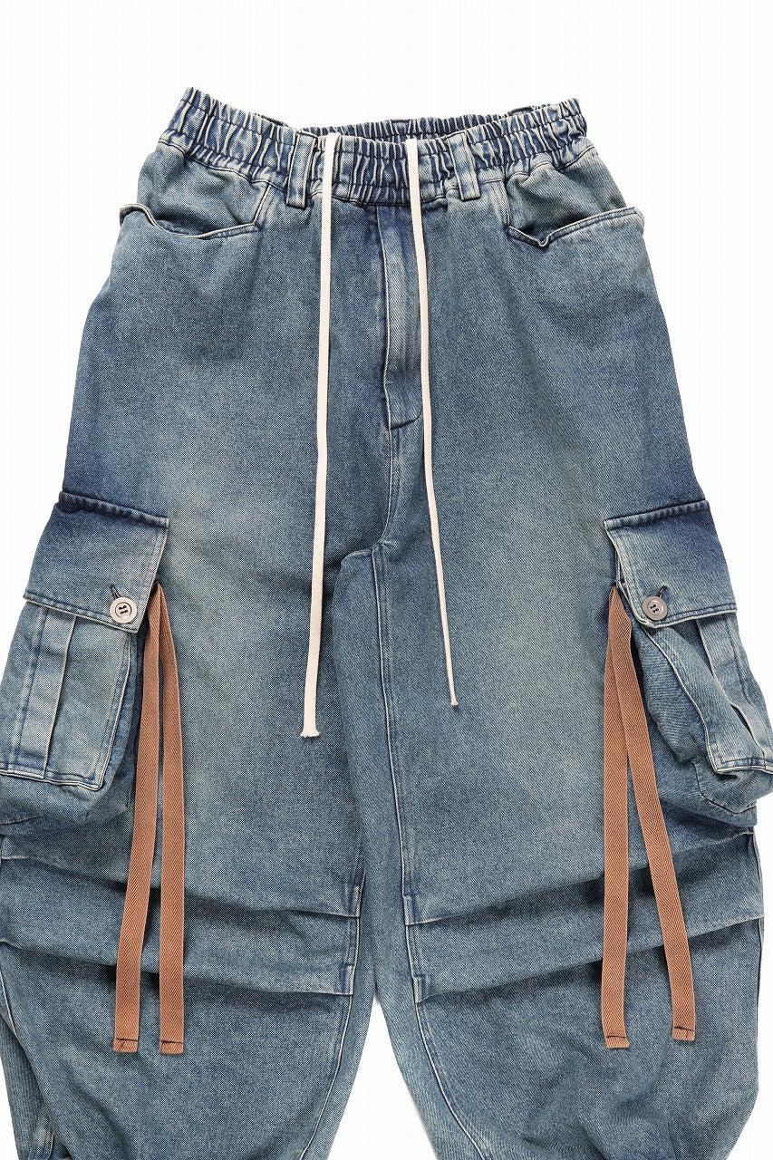 A.F ARTEFACT EXTREME WIDE CARGO PANTS / FADED DENIM (VINTAGE BLUE) - Image 8