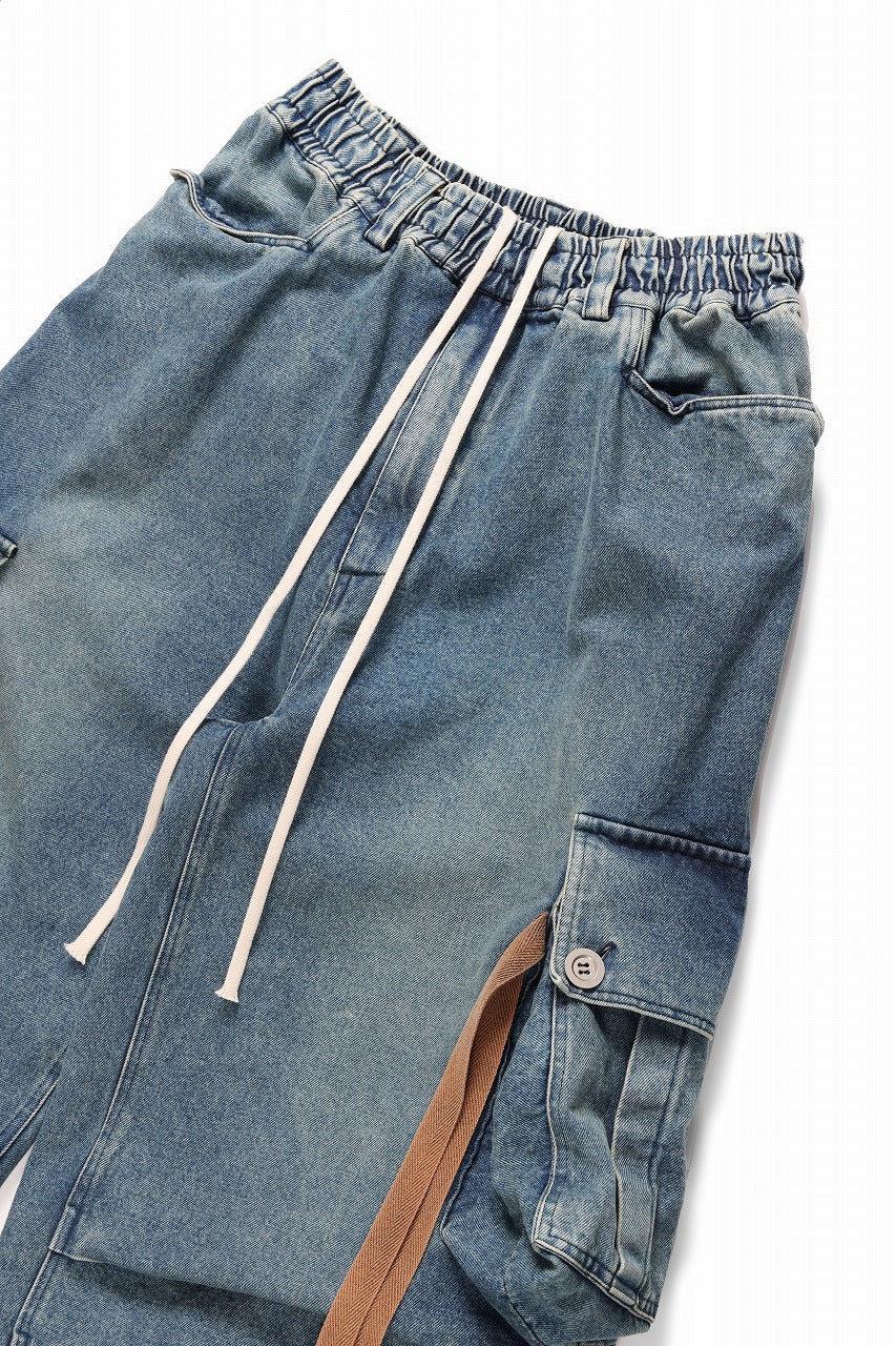 A.F ARTEFACT EXTREME WIDE CARGO PANTS / FADED DENIM (VINTAGE BLUE) - Image 9