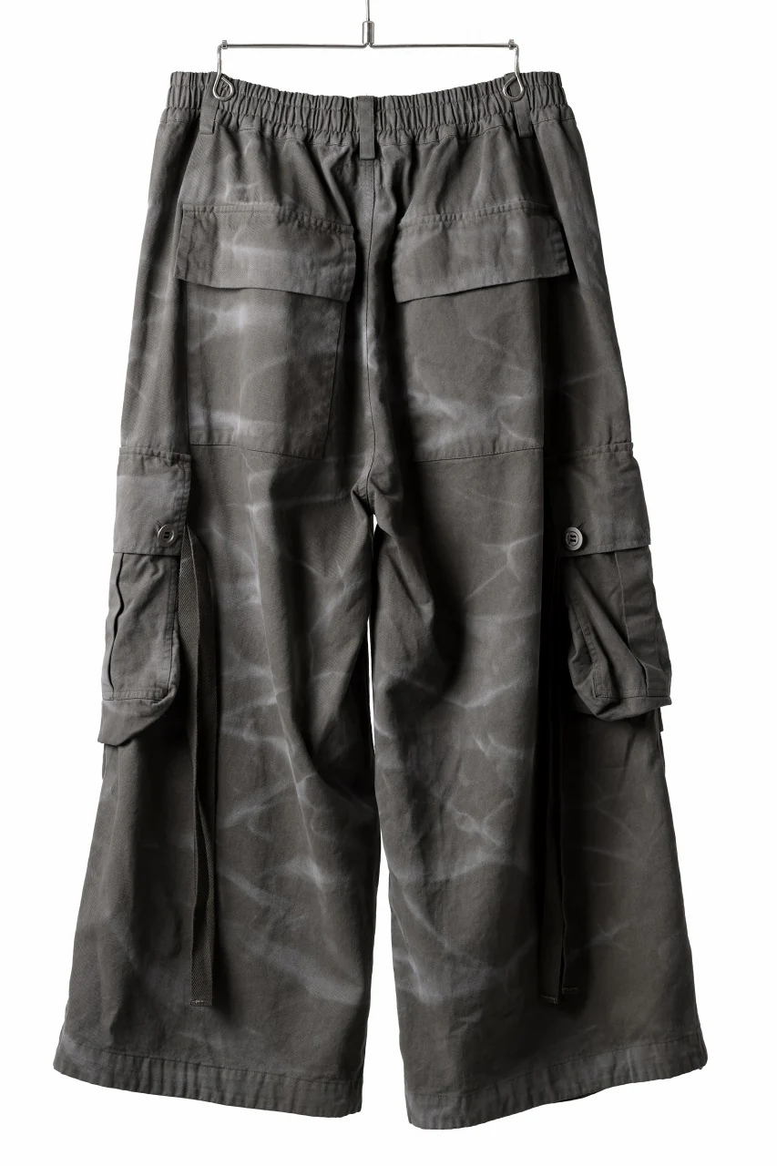 A.F ARTEFACT EXTREME WIDE CARGO PANTS / VINTAGE DYED (KHAKI) - Image 10
