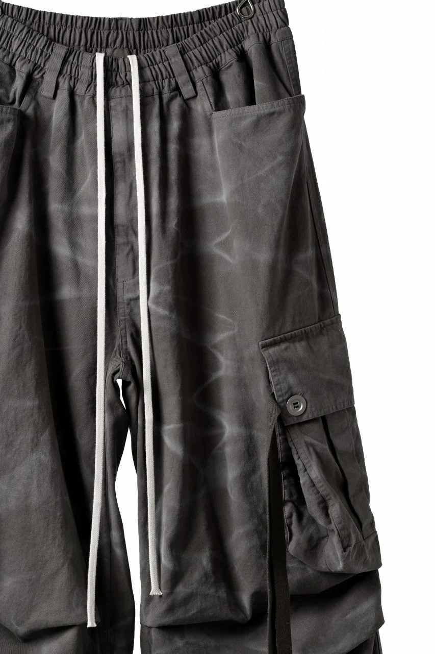 A.F ARTEFACT EXTREME WIDE CARGO PANTS / VINTAGE DYED (KHAKI) - Image 11