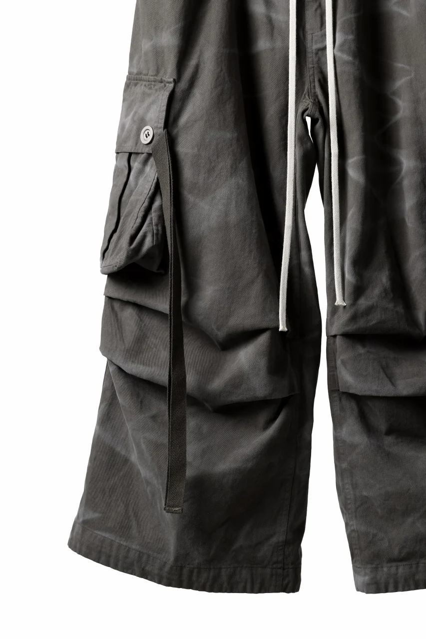 A.F ARTEFACT EXTREME WIDE CARGO PANTS / VINTAGE DYED (KHAKI) - Image 12