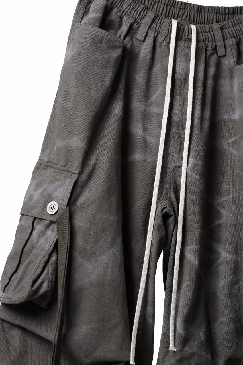 A.F ARTEFACT EXTREME WIDE CARGO PANTS / VINTAGE DYED (KHAKI) - Image 14