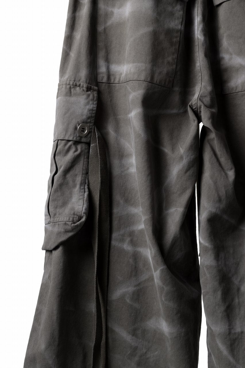 A.F ARTEFACT EXTREME WIDE CARGO PANTS / VINTAGE DYED (KHAKI) - Image 18
