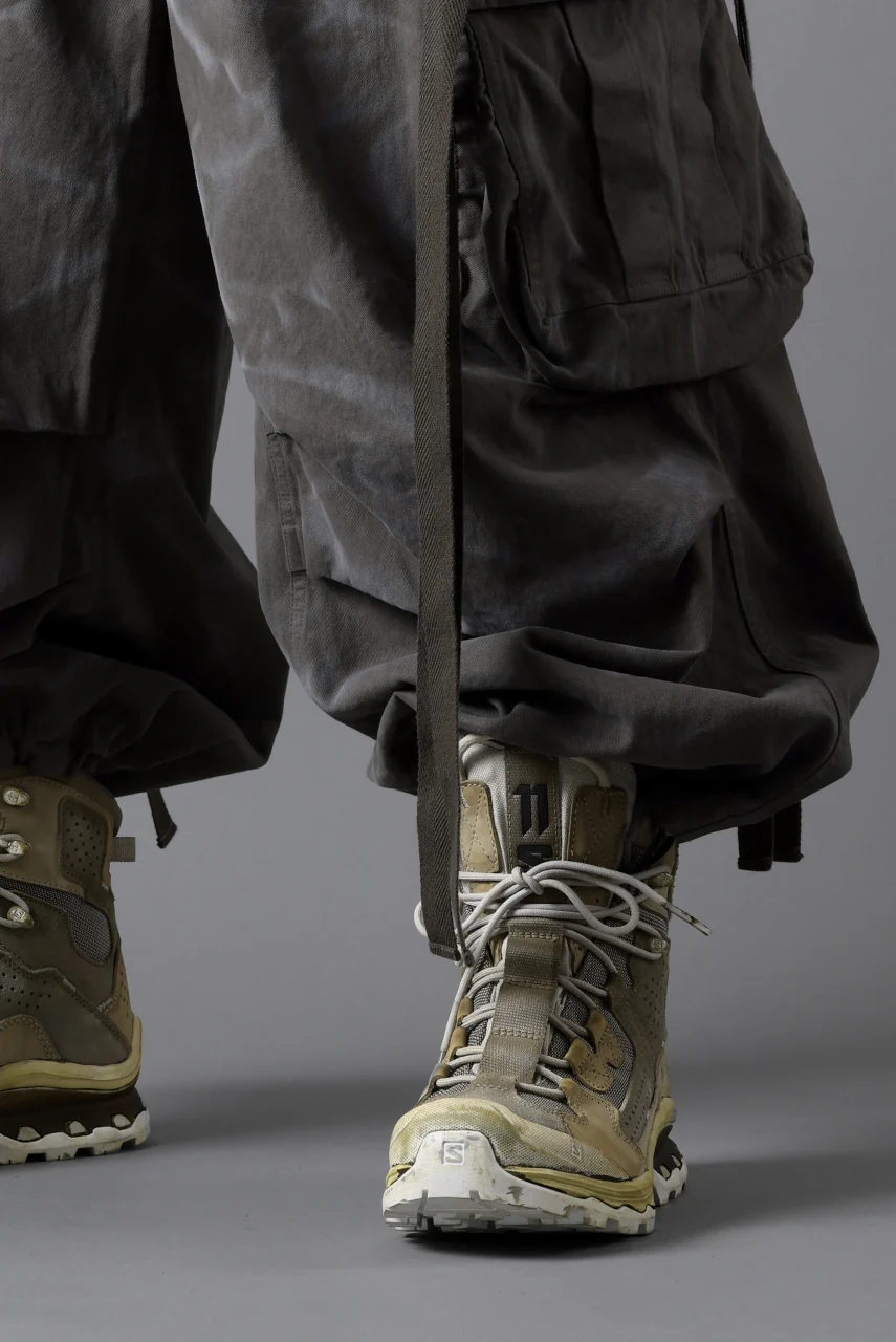 A.F ARTEFACT EXTREME WIDE CARGO PANTS / VINTAGE DYED (KHAKI) - Image 22