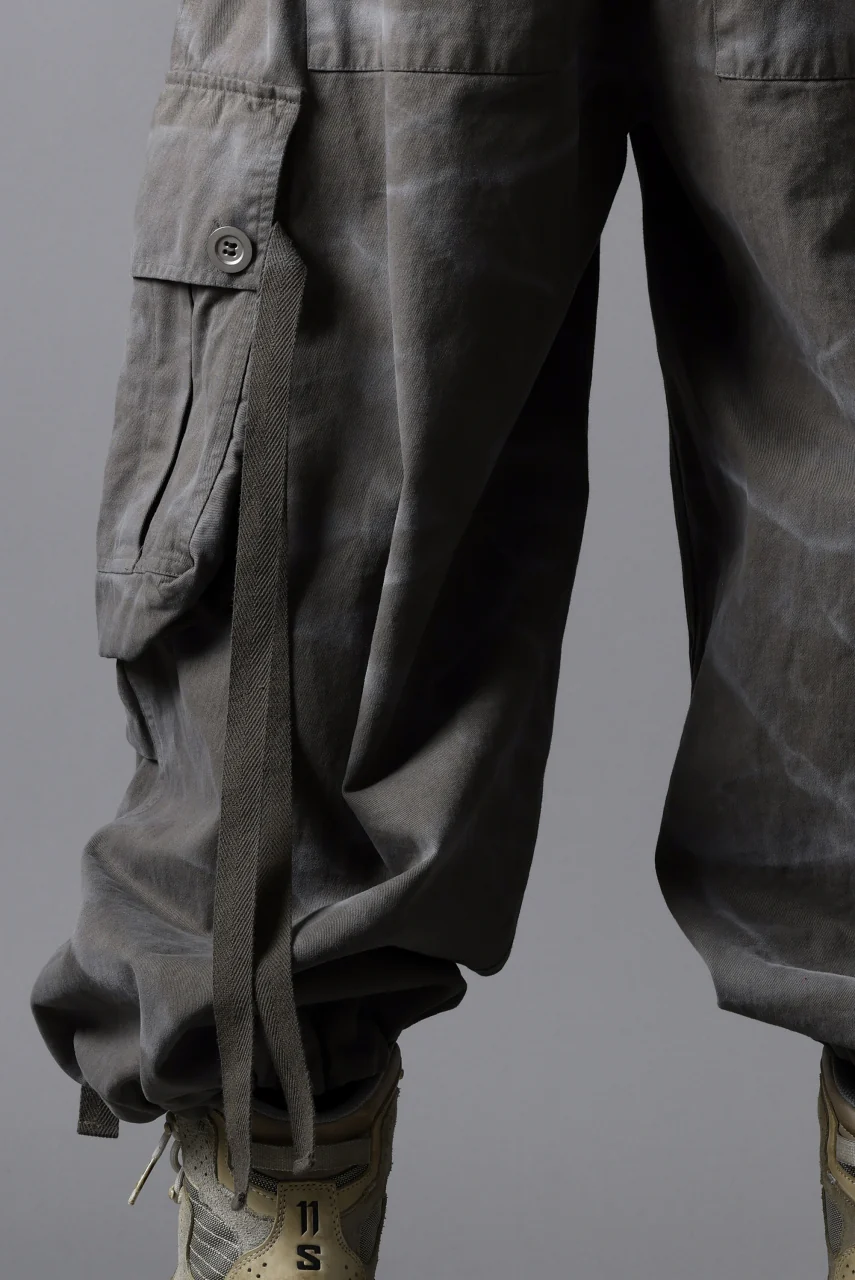 A.F ARTEFACT EXTREME WIDE CARGO PANTS / VINTAGE DYED (KHAKI) - Image 23