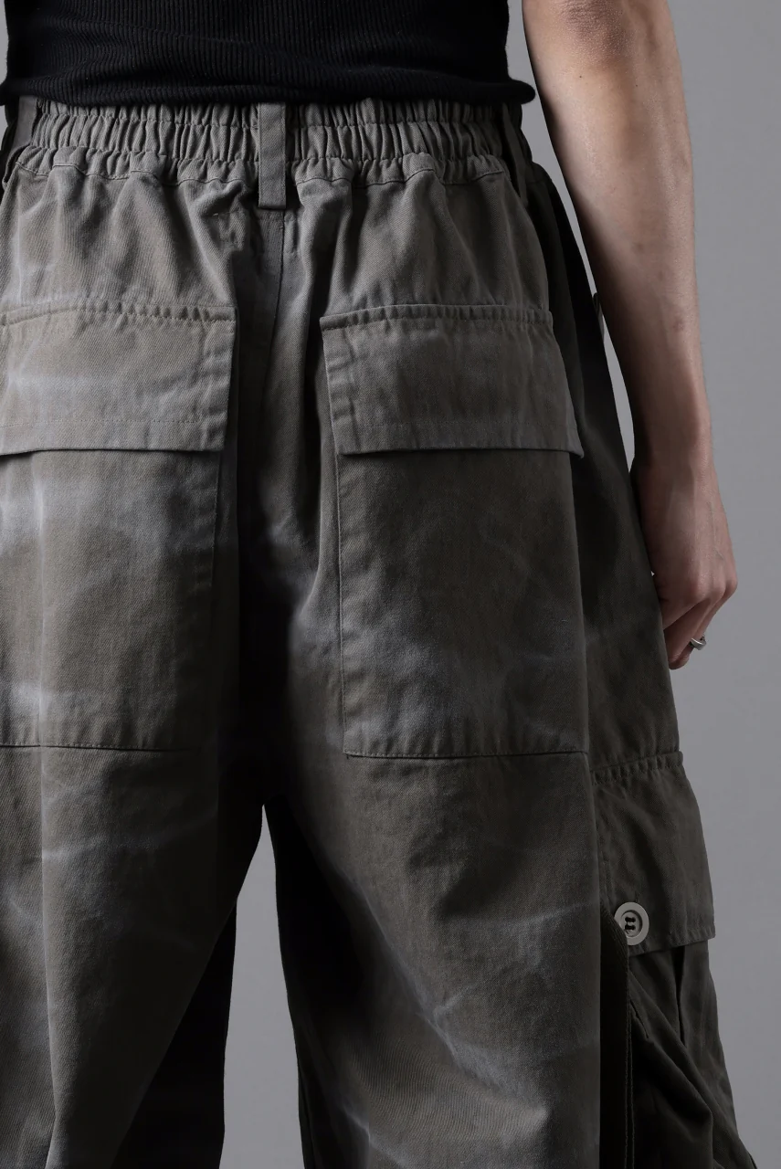 A.F ARTEFACT EXTREME WIDE CARGO PANTS / VINTAGE DYED (KHAKI) - Image 25