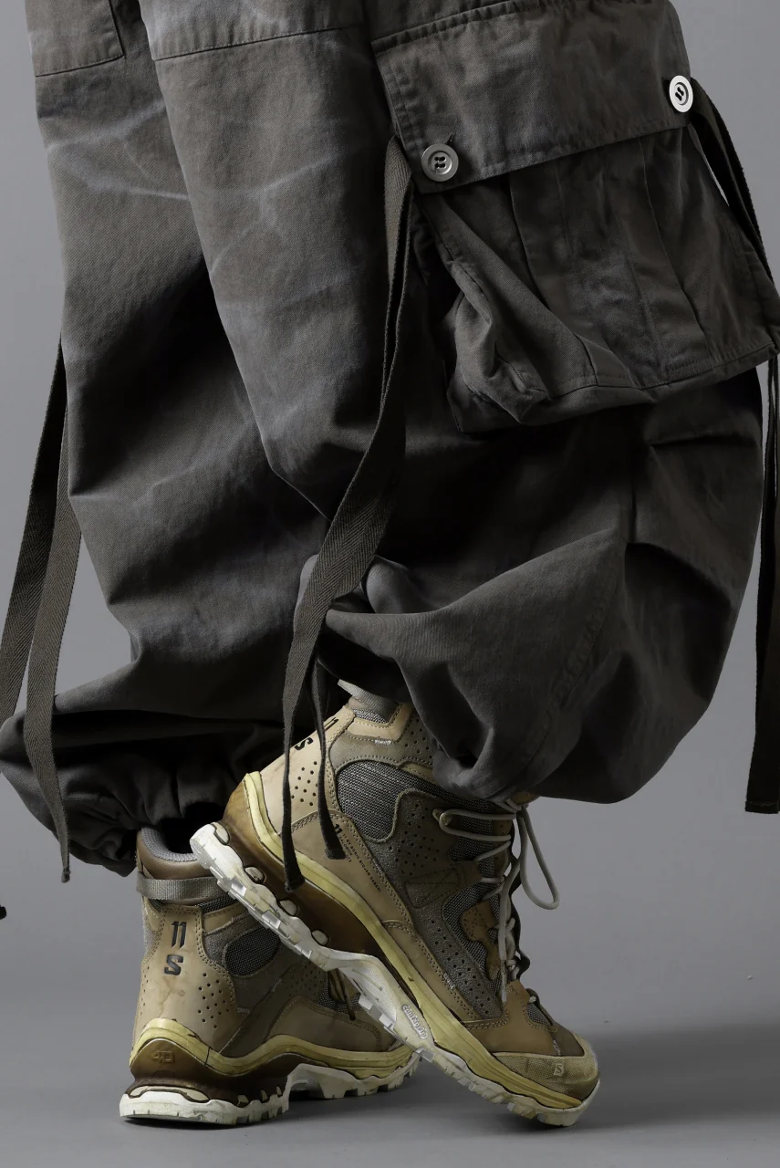 A.F ARTEFACT EXTREME WIDE CARGO PANTS / VINTAGE DYED (KHAKI) - Image 26