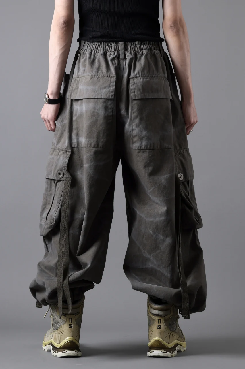 A.F ARTEFACT EXTREME WIDE CARGO PANTS / VINTAGE DYED (KHAKI) - Image 5