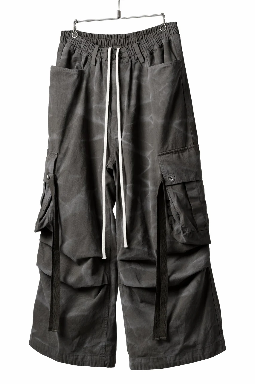 A.F ARTEFACT EXTREME WIDE CARGO PANTS / VINTAGE DYED (KHAKI) - Image 8