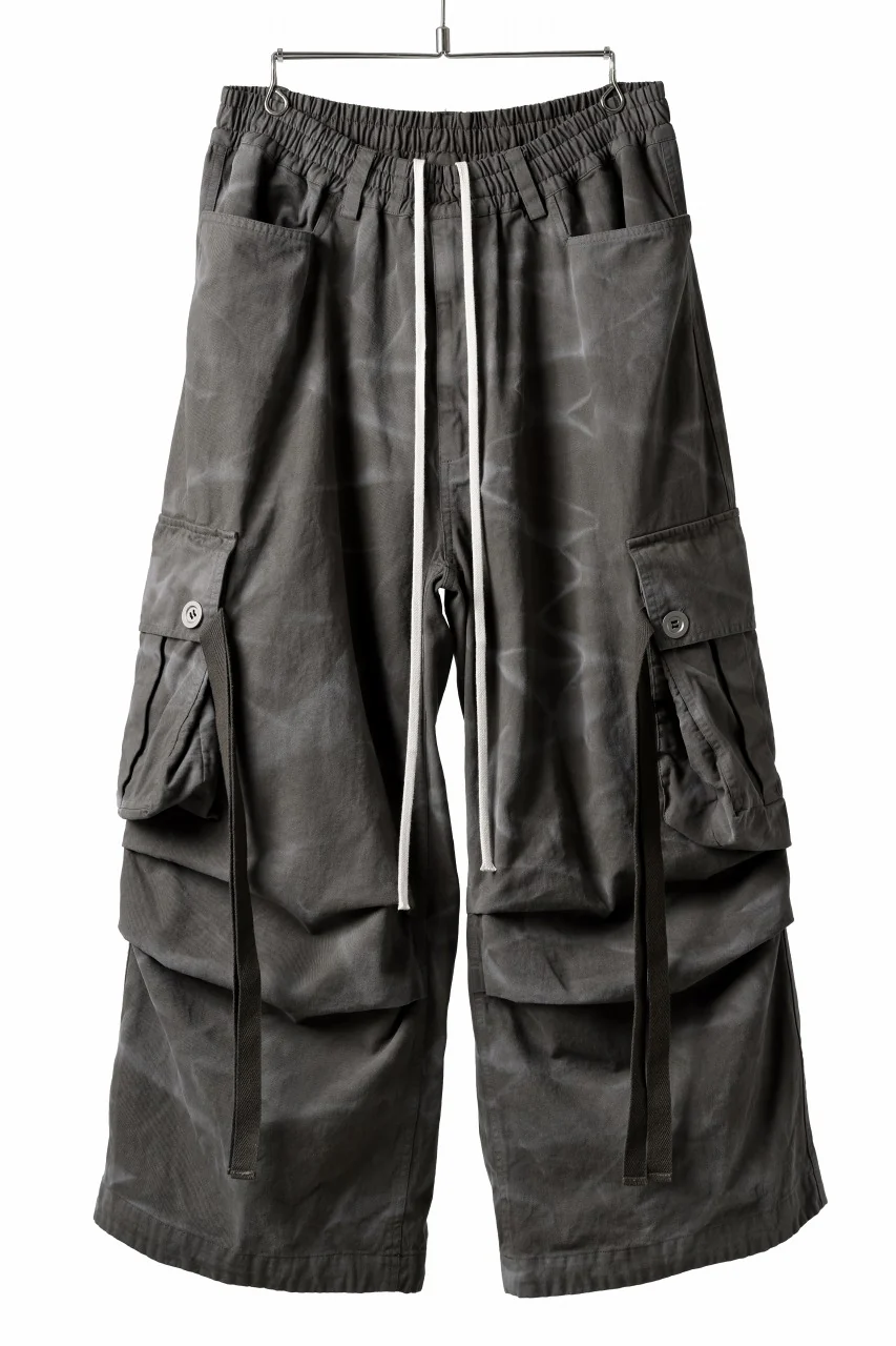 A.F ARTEFACT EXTREME WIDE CARGO PANTS / VINTAGE DYED (KHAKI) - Image 9