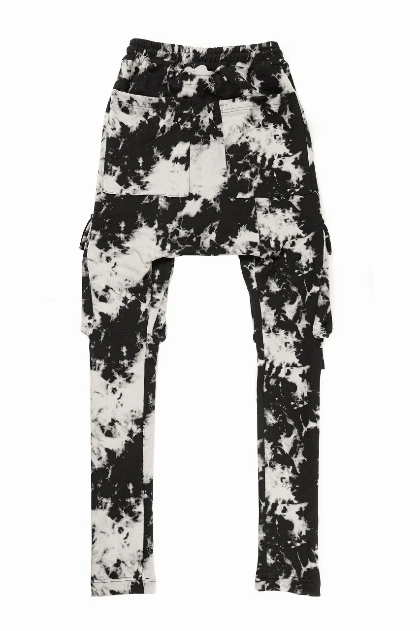 A.F ARTEFACT FLAP CARGO SAROUEL SKINNY / MOTTLED DYING (BLACK x IVORY) - Image 2
