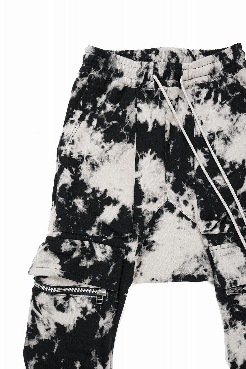 A.F ARTEFACT FLAP CARGO SAROUEL SKINNY / MOTTLED DYING (BLACK x IVORY) - Image 5