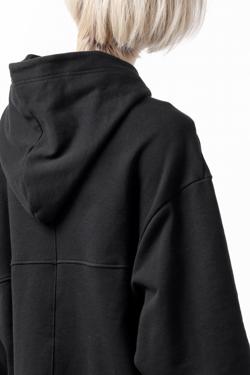 A.F ARTEFACT FLAP-DETAIL COMBINATION HOODIE / COTTON SWEAT (BLACK) - Image 15