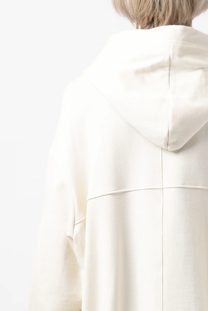 A.F ARTEFACT FLAP-DETAIL COMBINATION HOODIE / COTTON SWEAT (IVORY) - Image 16