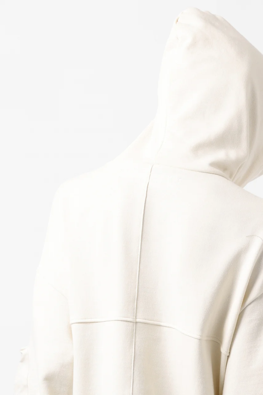 A.F ARTEFACT FLAP-DETAIL COMBINATION HOODIE / COTTON SWEAT (IVORY) - Image 17