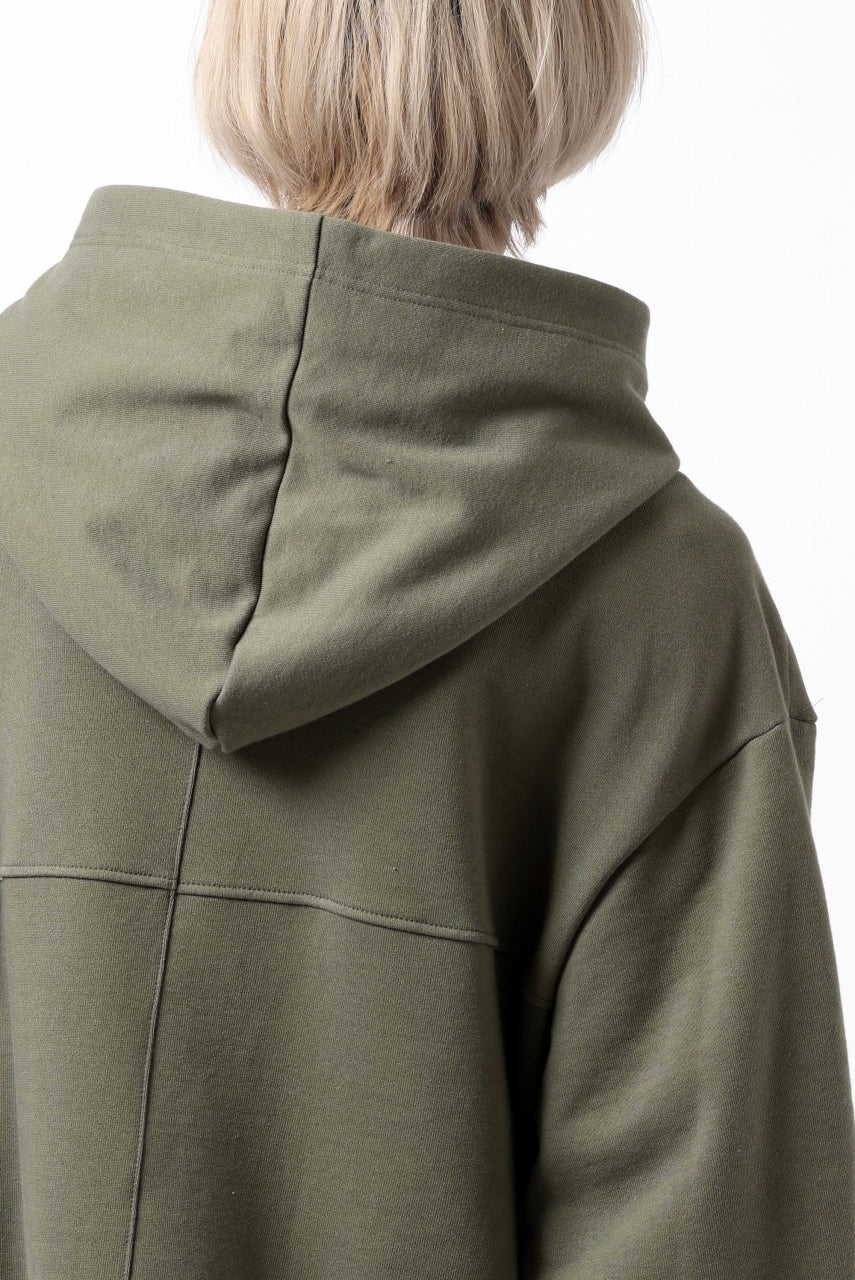 A.F ARTEFACT FLAP-DETAIL COMBINATION HOODIE / COTTON SWEAT (KHAKI) - Image 18