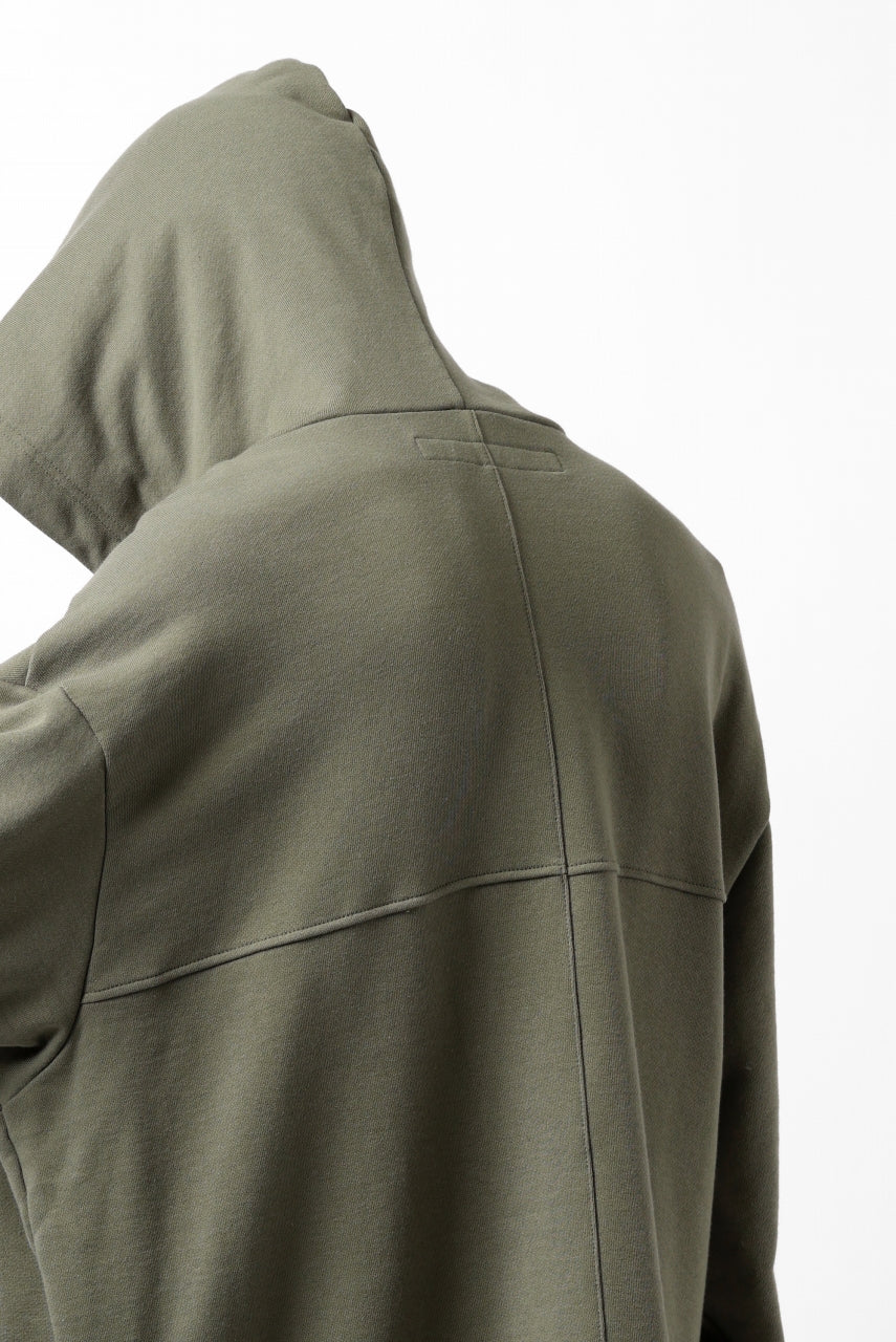 A.F ARTEFACT FLAP-DETAIL COMBINATION HOODIE / COTTON SWEAT (KHAKI) - Image 19