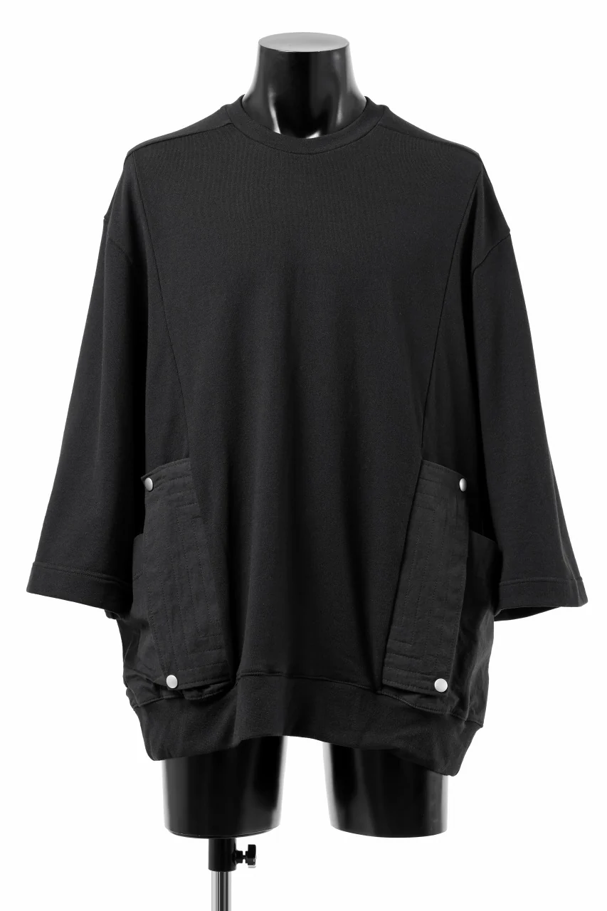 A.F ARTEFACT FLAP-DETAIL COMBINATION TOPS (BLACK)