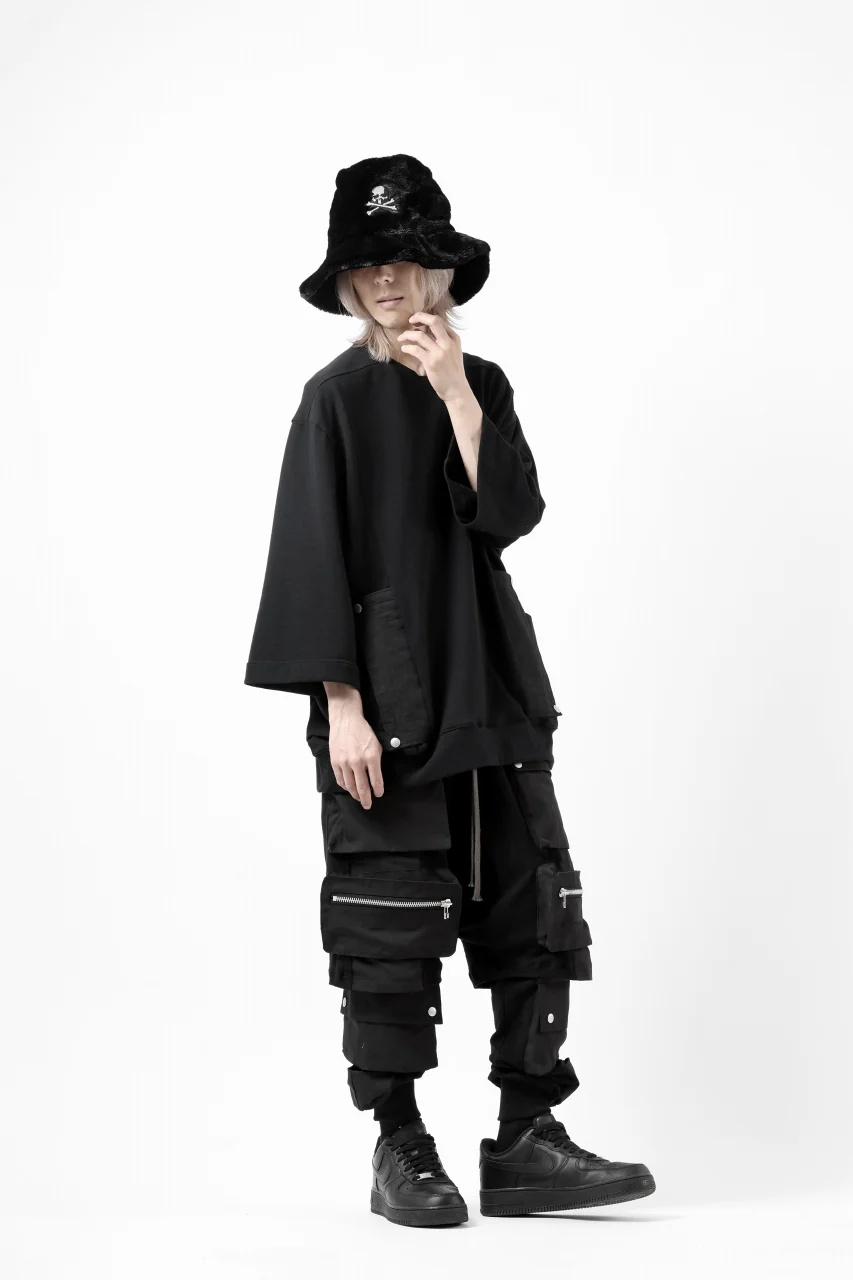 A.F ARTEFACT FLAP-DETAIL COMBINATION TOPS (BLACK) - Image 22