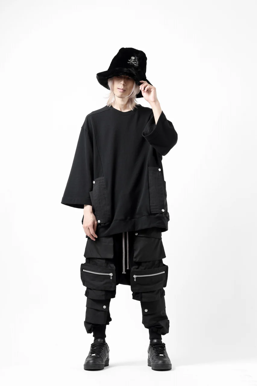 A.F ARTEFACT FLAP-DETAIL COMBINATION TOPS (BLACK) - Image 26