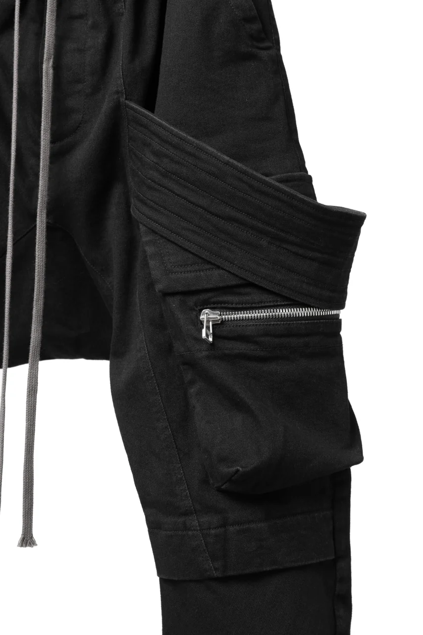 A.F ARTEFACT FLAP-DETAIL SLIM CARGO PANTS / HI-STRETCH DENIM (BLACK) - Image 10