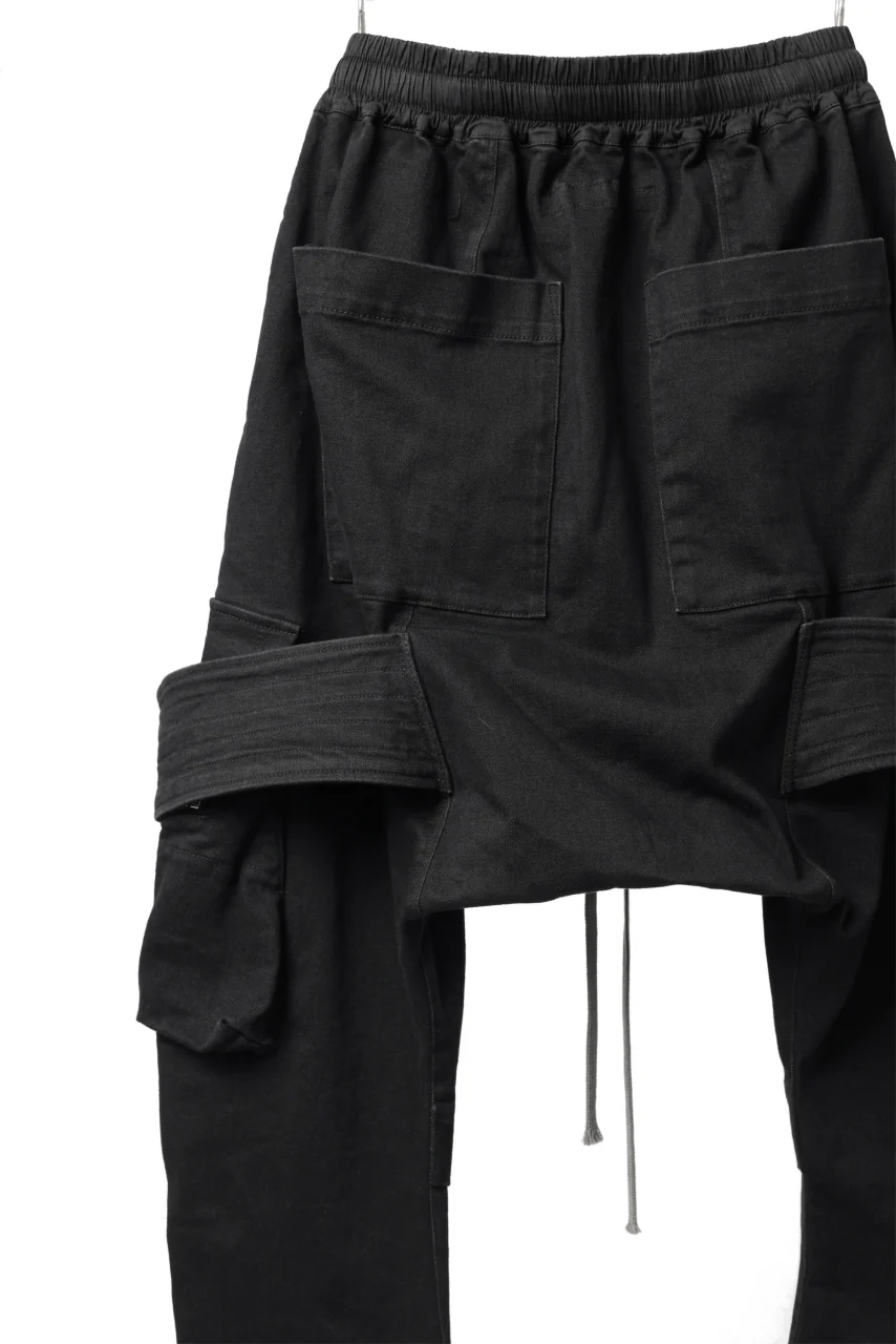 A.F ARTEFACT FLAP-DETAIL SLIM CARGO PANTS / HI-STRETCH DENIM (BLACK) - Image 15